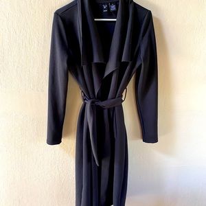 Long black trench coat
